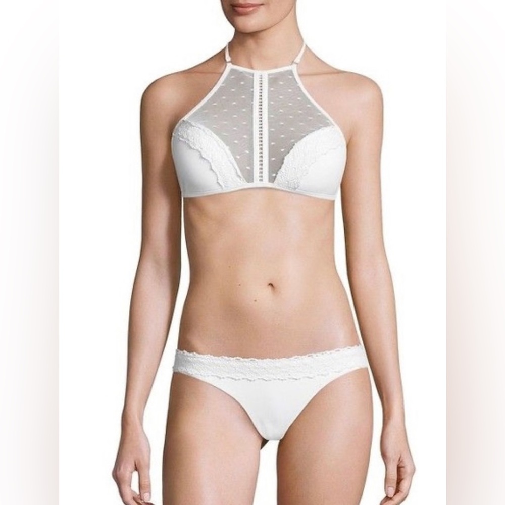 Zimmermann Zephyr Bonded Lace Bikini White